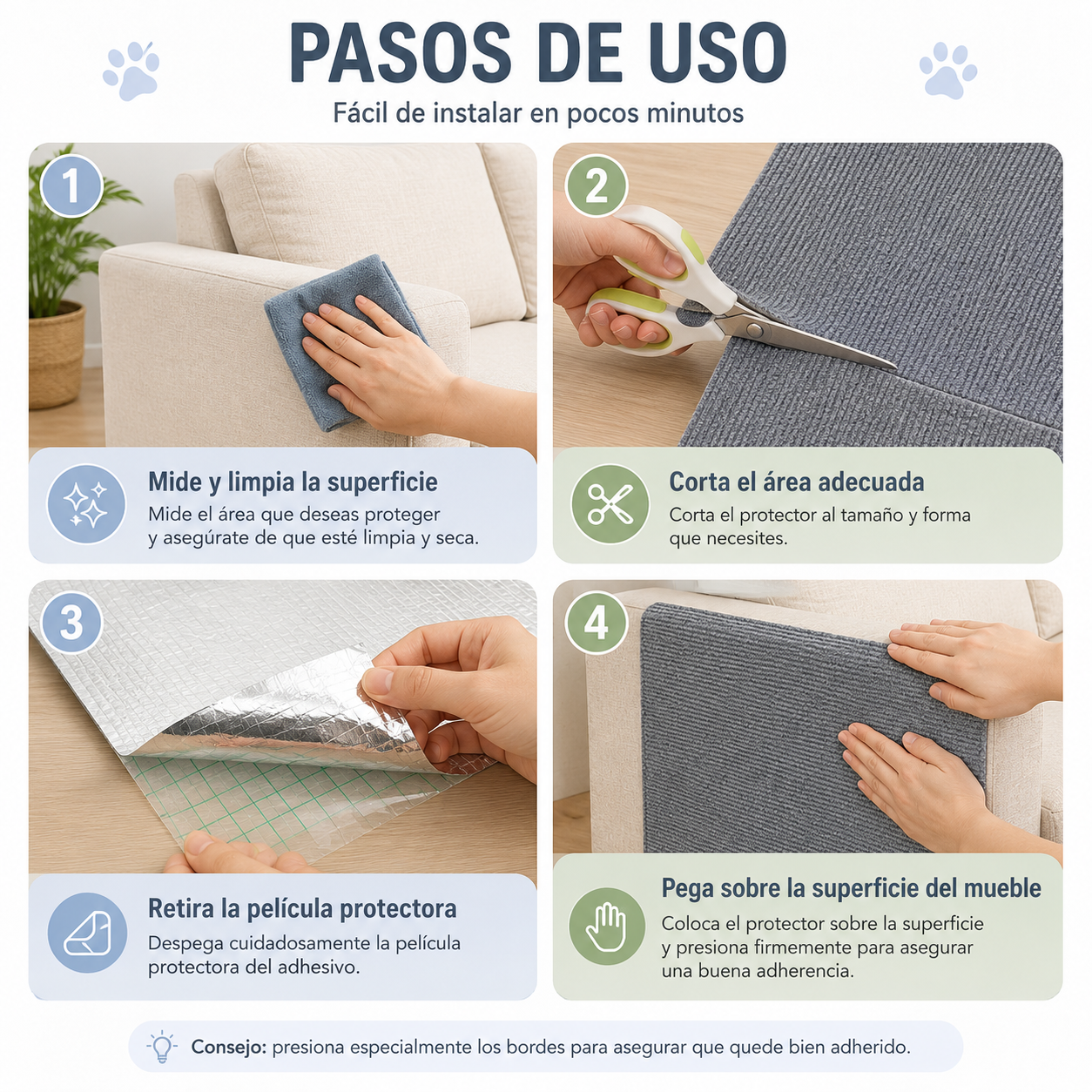 Alfombra Rascador Autoadhesiva para Gatos