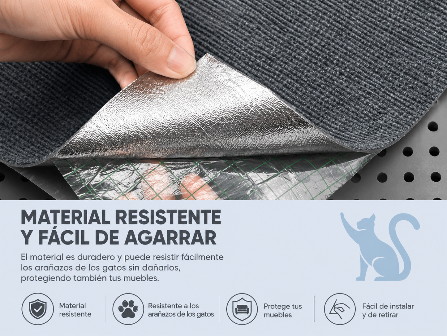 Alfombra Rascador Autoadhesiva para Gatos
